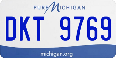 MI license plate DKT9769