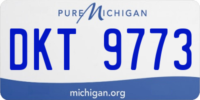 MI license plate DKT9773