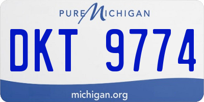 MI license plate DKT9774