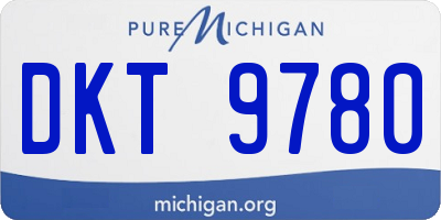 MI license plate DKT9780