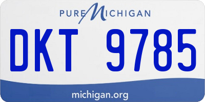 MI license plate DKT9785