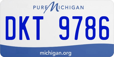 MI license plate DKT9786