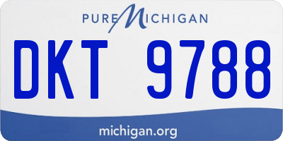 MI license plate DKT9788