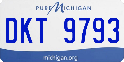 MI license plate DKT9793