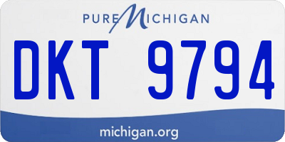 MI license plate DKT9794