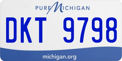 MI license plate DKT9798