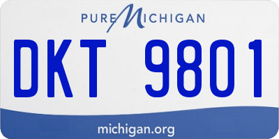 MI license plate DKT9801