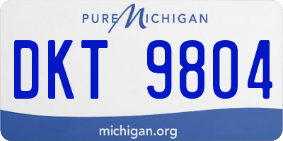 MI license plate DKT9804