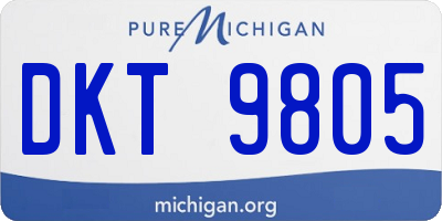 MI license plate DKT9805