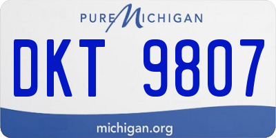 MI license plate DKT9807