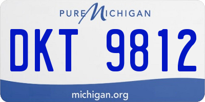 MI license plate DKT9812