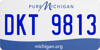 MI license plate DKT9813