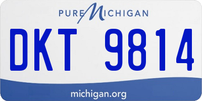 MI license plate DKT9814