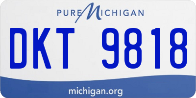 MI license plate DKT9818