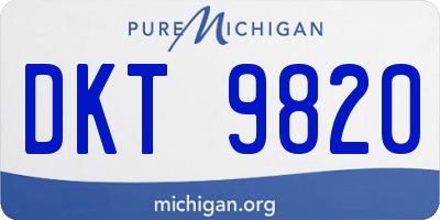 MI license plate DKT9820