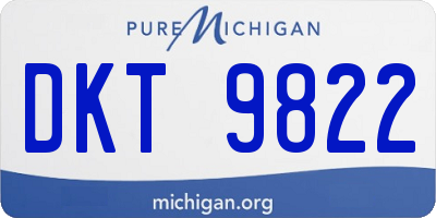 MI license plate DKT9822
