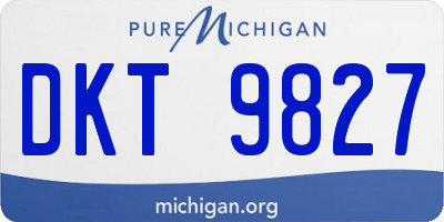 MI license plate DKT9827