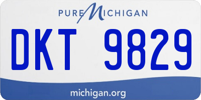 MI license plate DKT9829