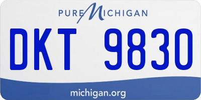 MI license plate DKT9830