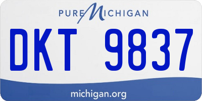 MI license plate DKT9837
