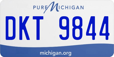MI license plate DKT9844