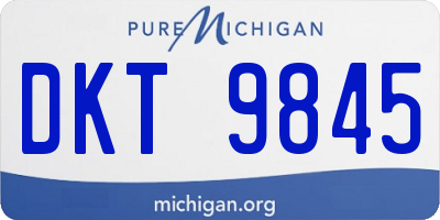 MI license plate DKT9845