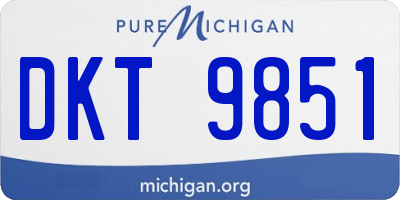 MI license plate DKT9851