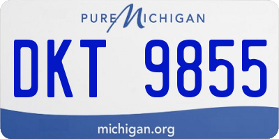 MI license plate DKT9855
