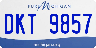 MI license plate DKT9857