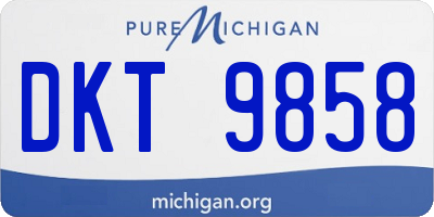 MI license plate DKT9858