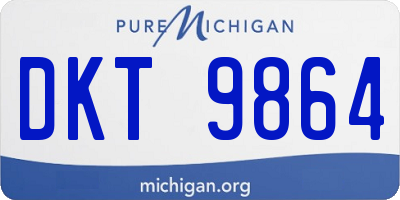 MI license plate DKT9864