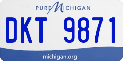 MI license plate DKT9871