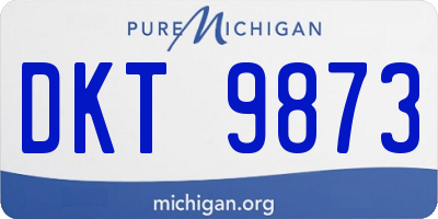 MI license plate DKT9873