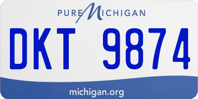 MI license plate DKT9874
