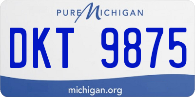 MI license plate DKT9875