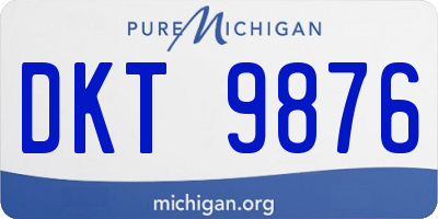 MI license plate DKT9876