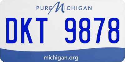 MI license plate DKT9878
