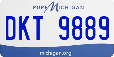 MI license plate DKT9889