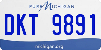 MI license plate DKT9891