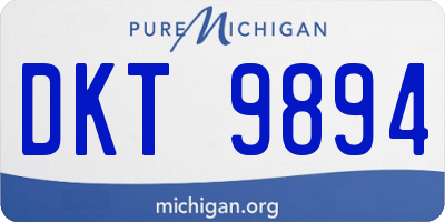 MI license plate DKT9894