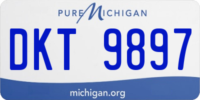 MI license plate DKT9897