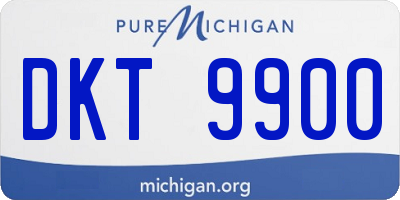 MI license plate DKT9900