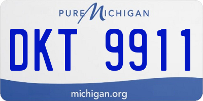 MI license plate DKT9911