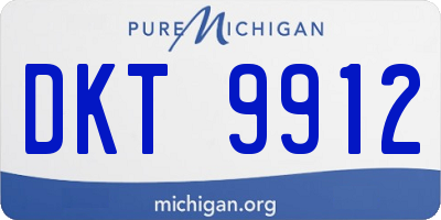 MI license plate DKT9912
