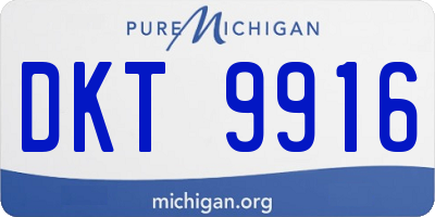 MI license plate DKT9916