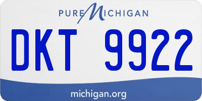 MI license plate DKT9922