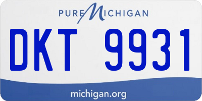 MI license plate DKT9931