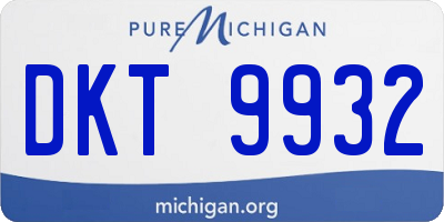 MI license plate DKT9932