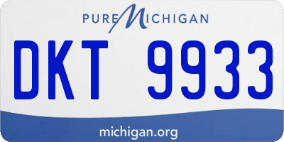 MI license plate DKT9933