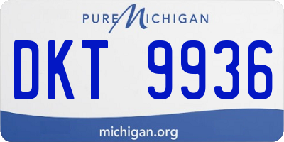 MI license plate DKT9936